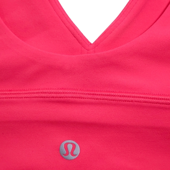Lululemon Align V-Neck Bra Light Support A/B Cup Size 8 Lipgloss Pink - Picture 8 of 10